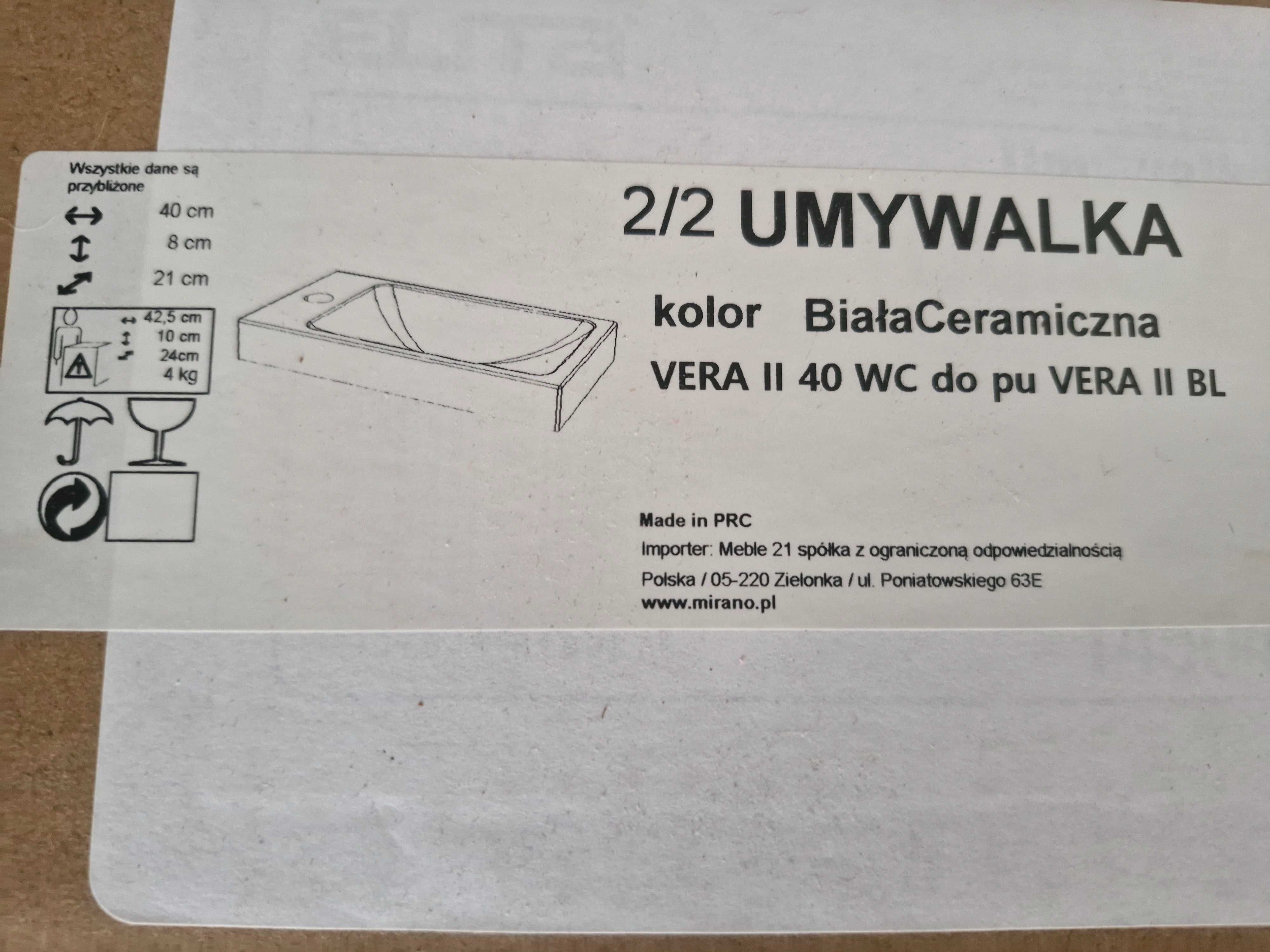 Szafka z umywalką do toalety, nowa
