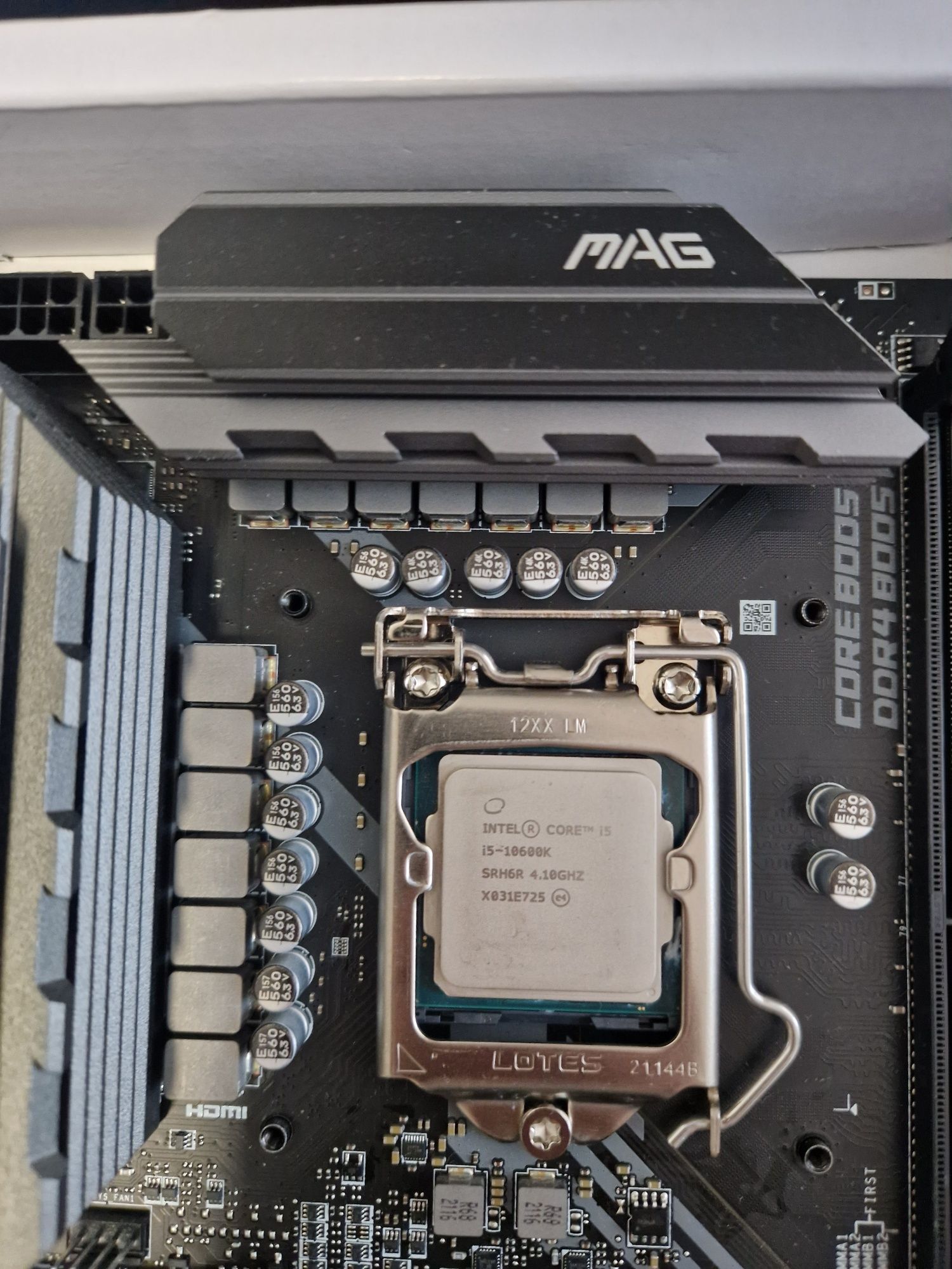 Procesor Intel core i5 10600k płyta główna msi Z490 tomahawk