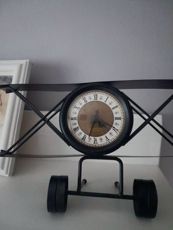 Zegar na komodę półkę ozdoba retro samolot