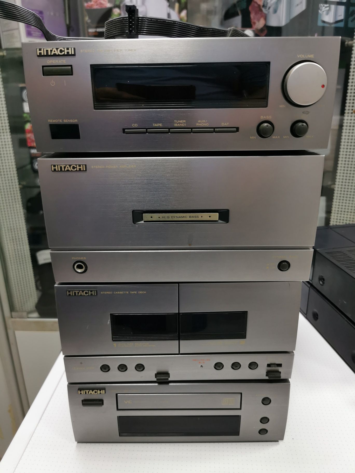 Винтажная стереосистема Hitachi Hi-Fi HMA-10 HPT-10 D-9 DA-10