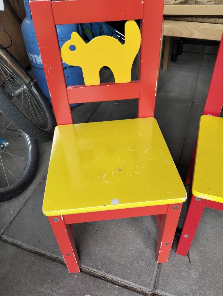 Zestaw drewnianych mebli dla dzieci Ikea