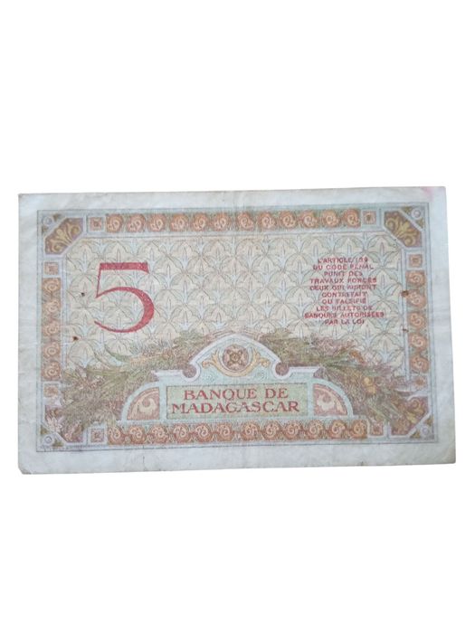 Madagaskar 5 franków 1937 rok