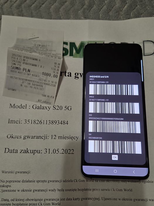 Samsung Galaxy S20 5G 12/128
