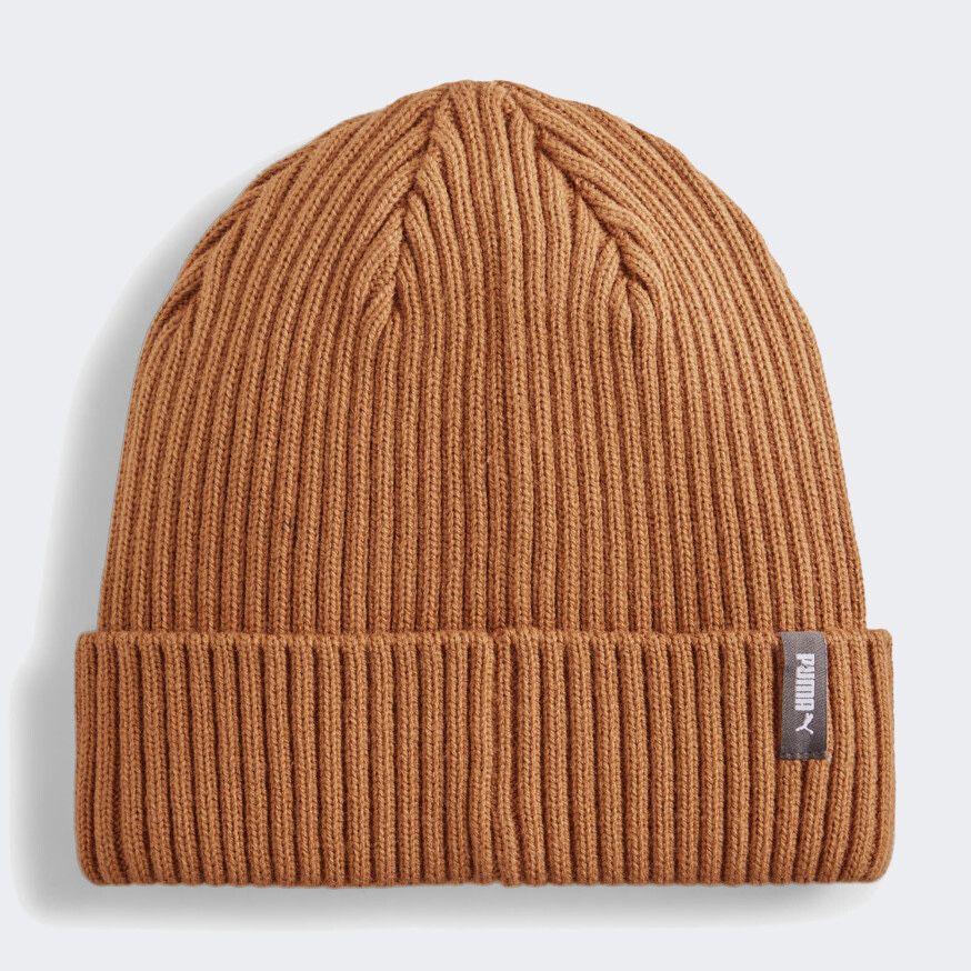 Шапка puma classic cuff beanie коричнева