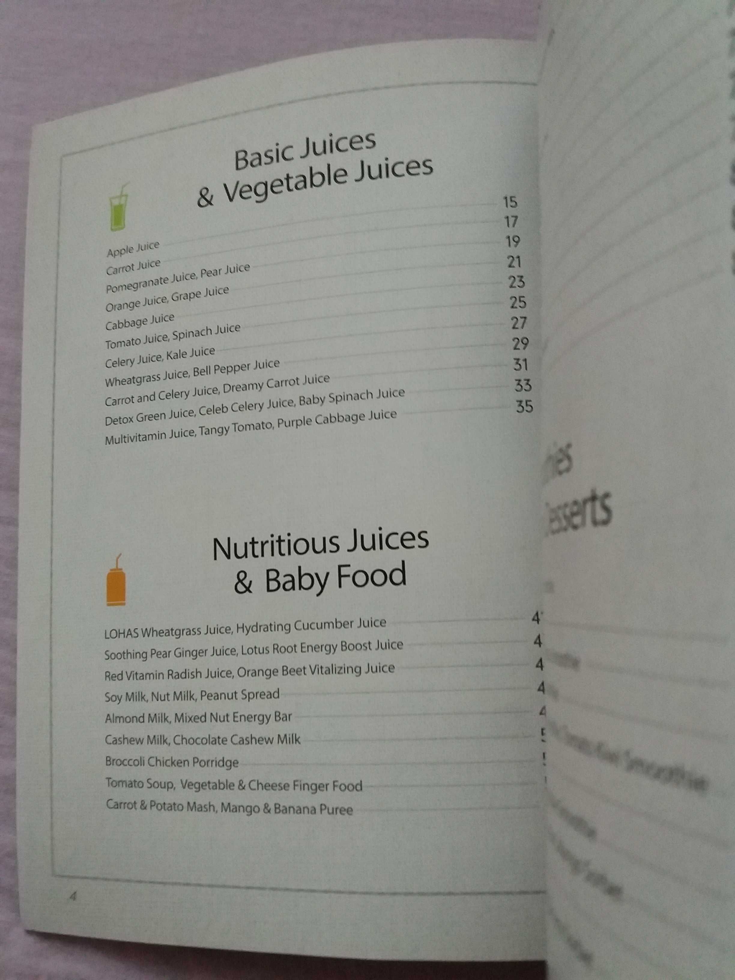 Kuvings Whole Slow Juicer Recipe Book przepisy po angielsku sokownik
