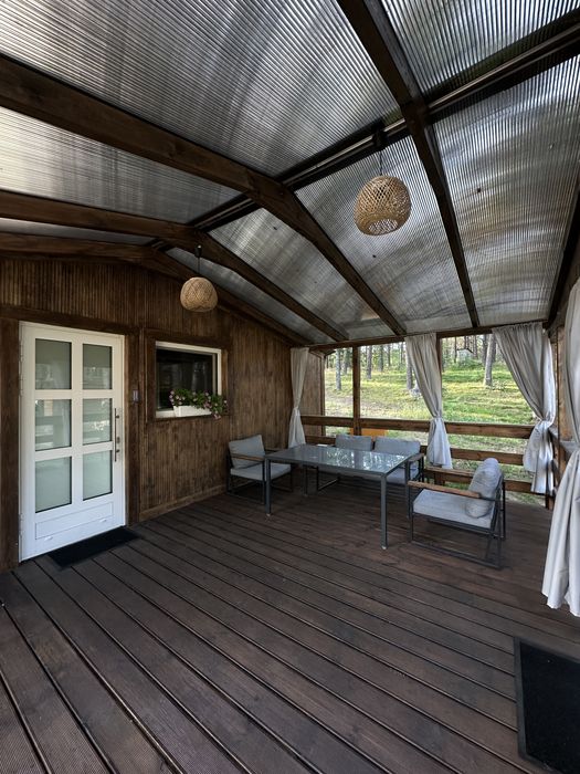 Balia jacuzzi Nocleg Domek nad jeziorem w lesie Kaszuby Mazury Kłączno