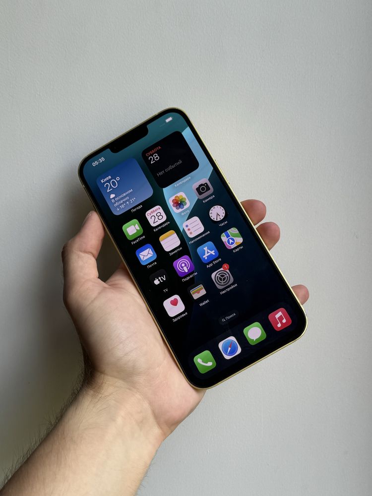 iPhone 14 Plus 128 Gb Yellow АКБ 100% Neverlock Физ Сим