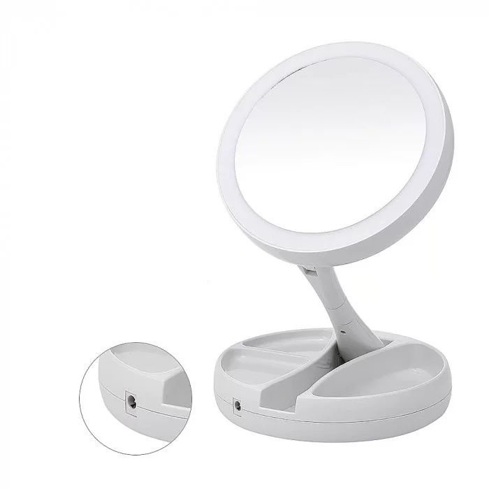 Круглое зеркало с LED подсветкой с 10-ти кратным увеличением Mirror 16
