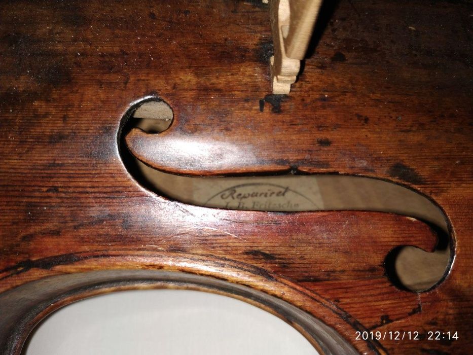Мастеровая 4/4 скрипка неизвестного немецкого мастера 17-18 века
