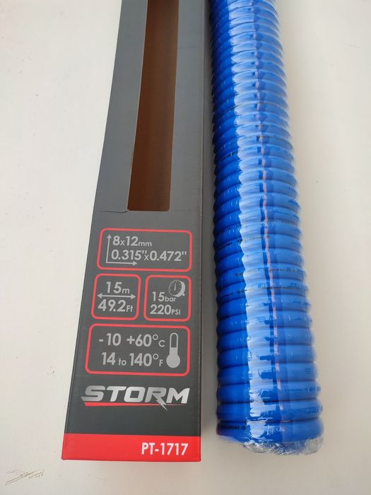 Шланг спиральный полиуретановый 10 м. 15 м  8*12  STORM INTERTOOL