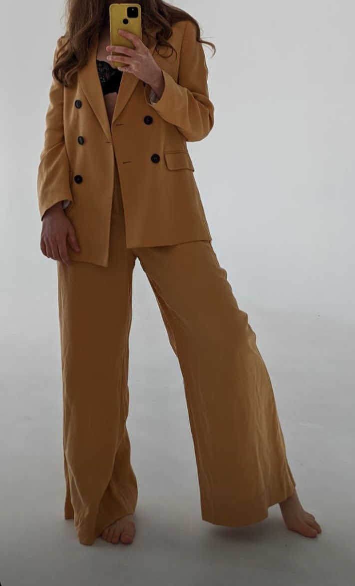 Двобортний костюм Zara (піджак, штани)