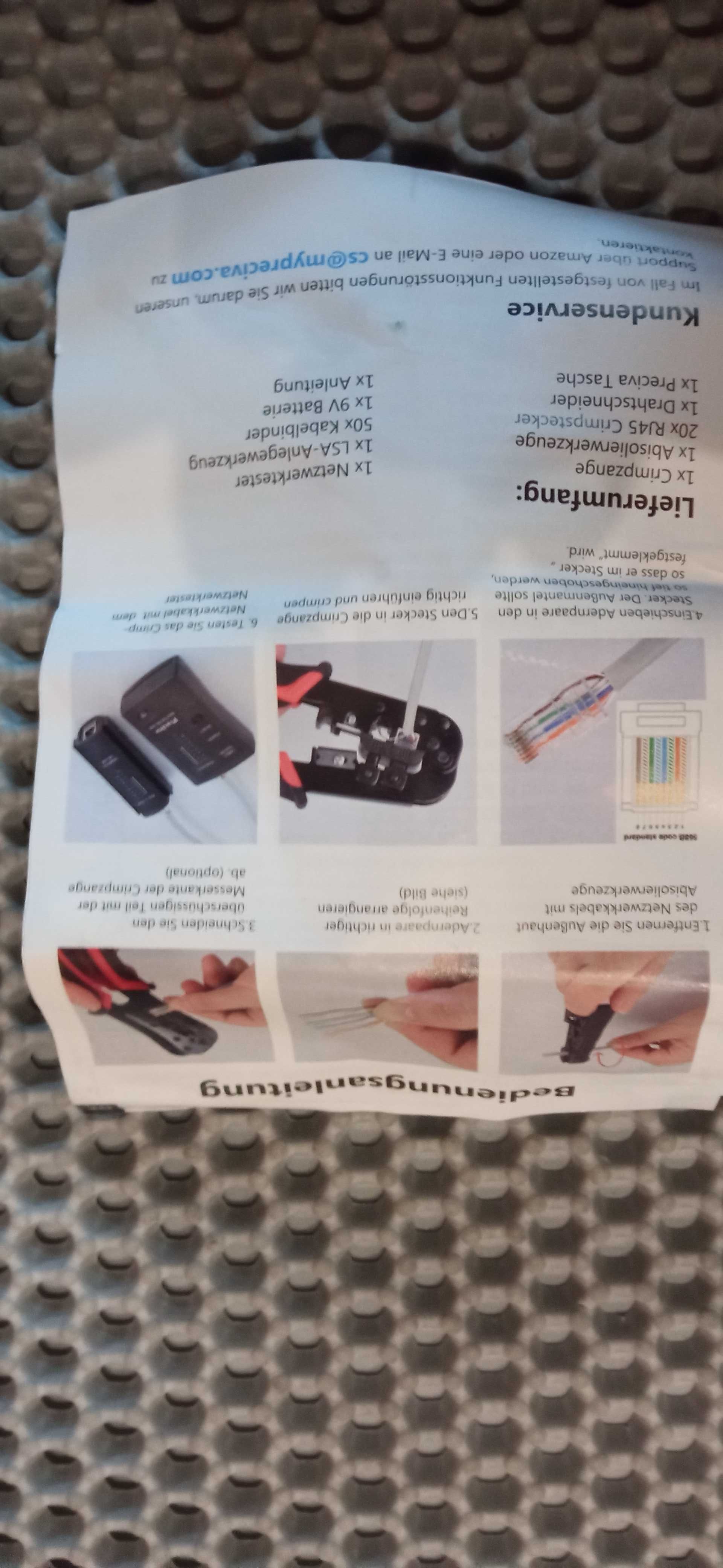 Kit de ferramentas de crimpagem RJ45, Preciva
