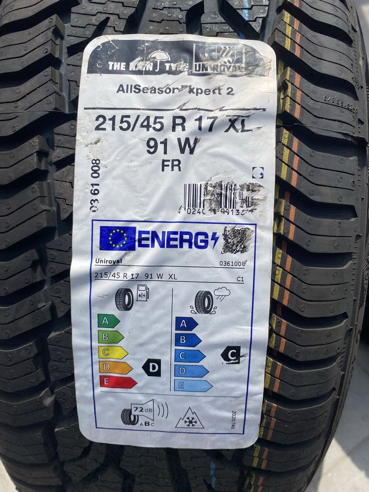 Opony wielosezonowe Uniroyal AllSeasonExpert 2 215/45 R17 2szt. 2022r.