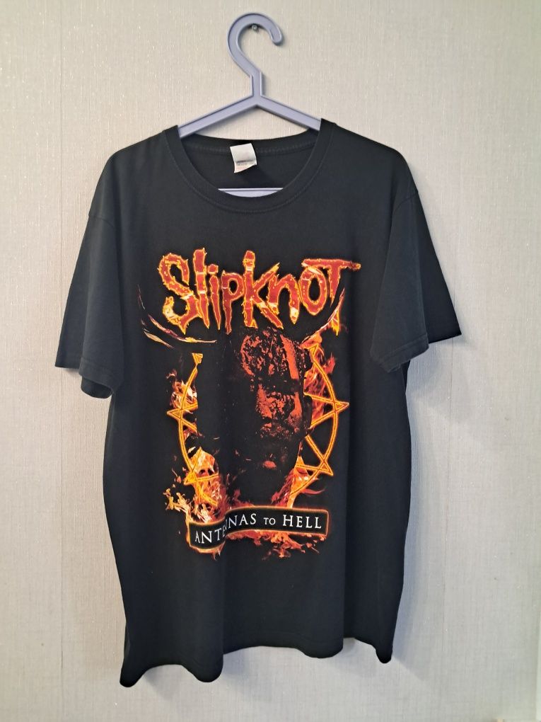 Футболка мерч рокерская Slipknot rock nu metal fruit of the loom