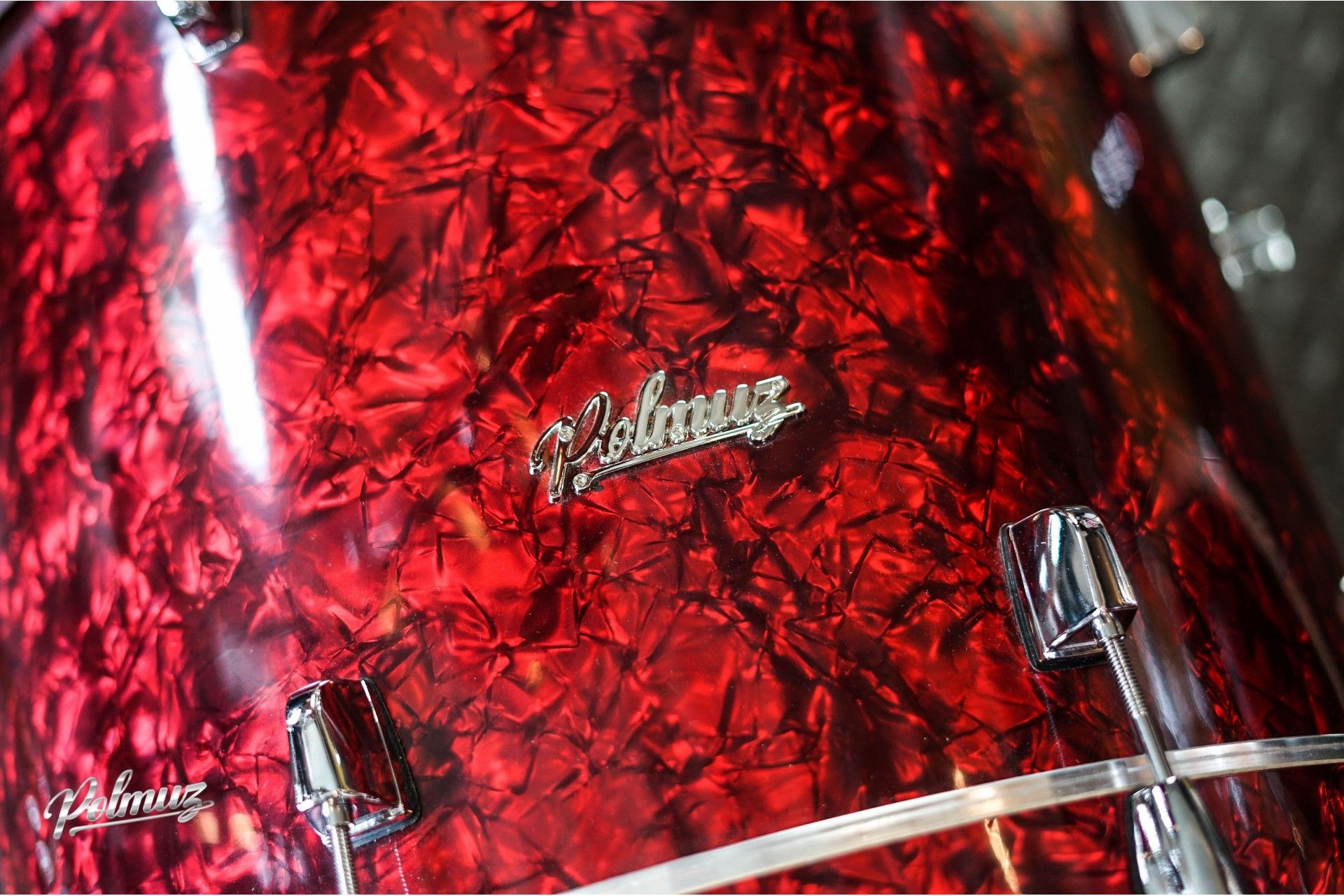 Polmuz Model 3 Birch 18" 12" 14" Shellset - Vintage Red Pearl
