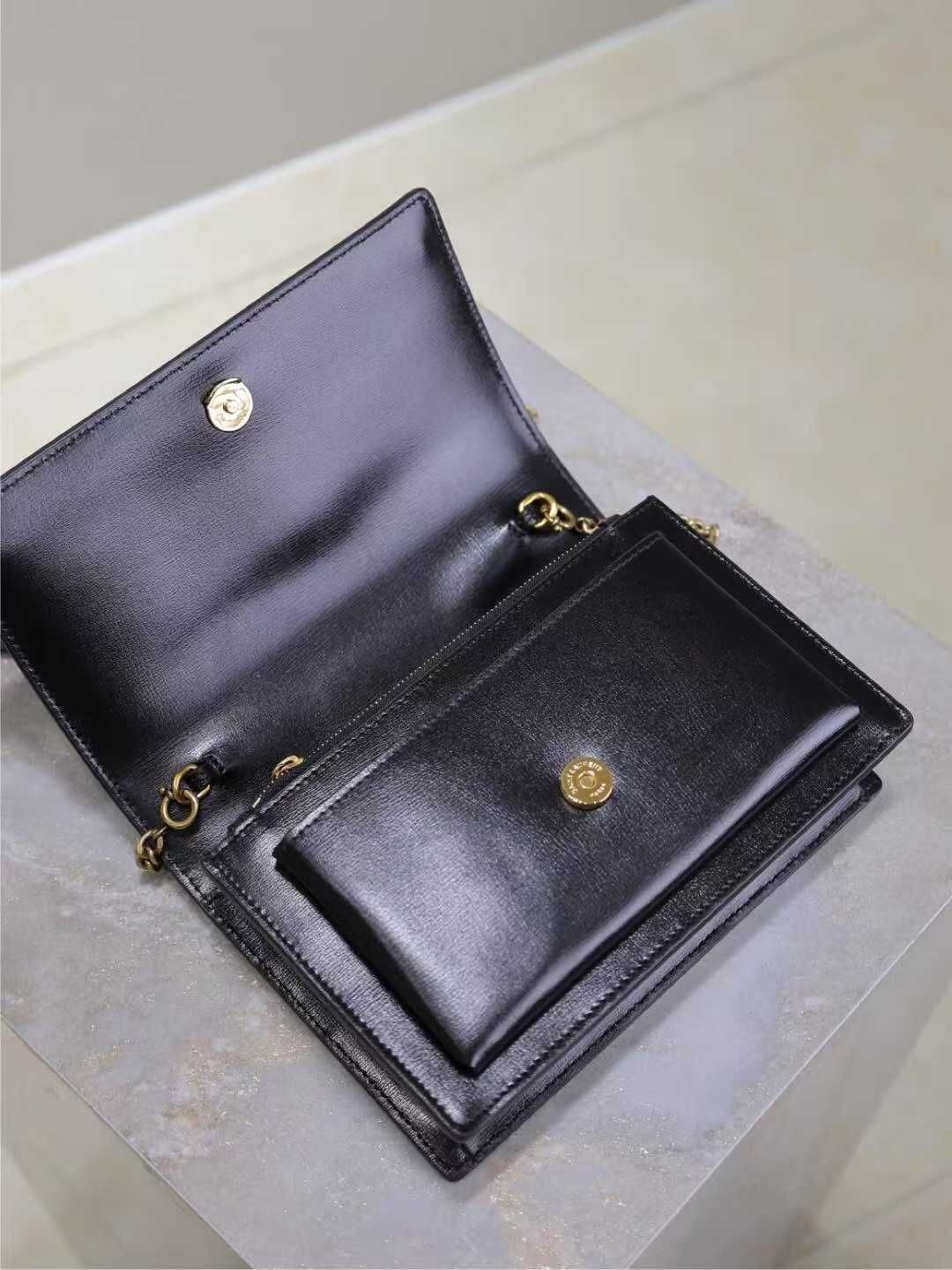 Saint Laurent Sunset Top Handle in Smooth Leather