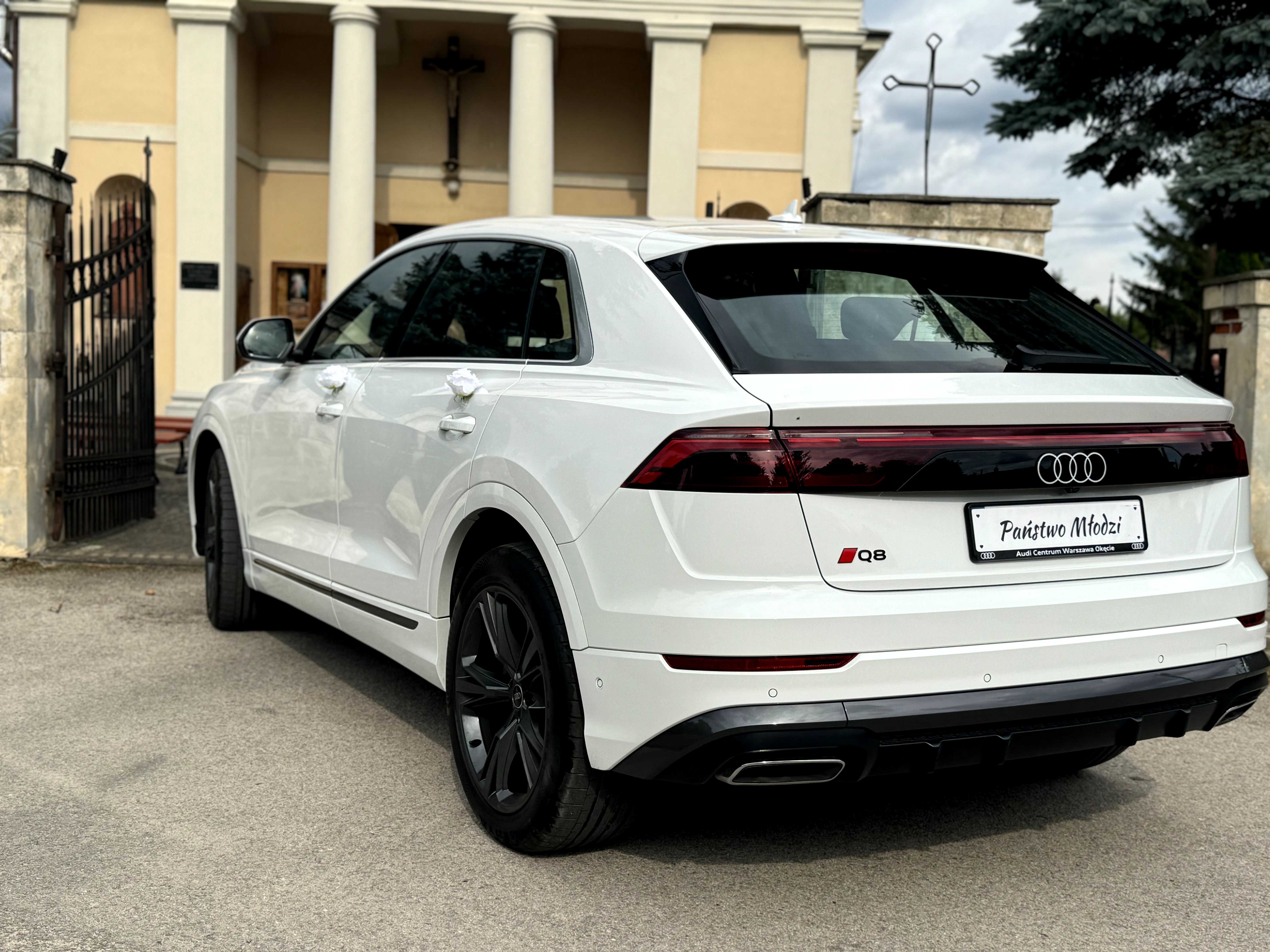 Samochód, Auto do ślubu, Lift BIAŁE AUDI Q8 - 2024, auto na wesele