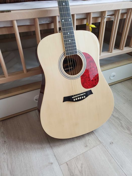 4/4 гитара акустическая 41 дюйм без выреза гриф с красного дерева