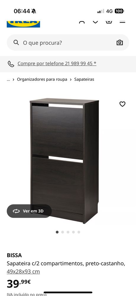 Sapateira Bissa Ikea