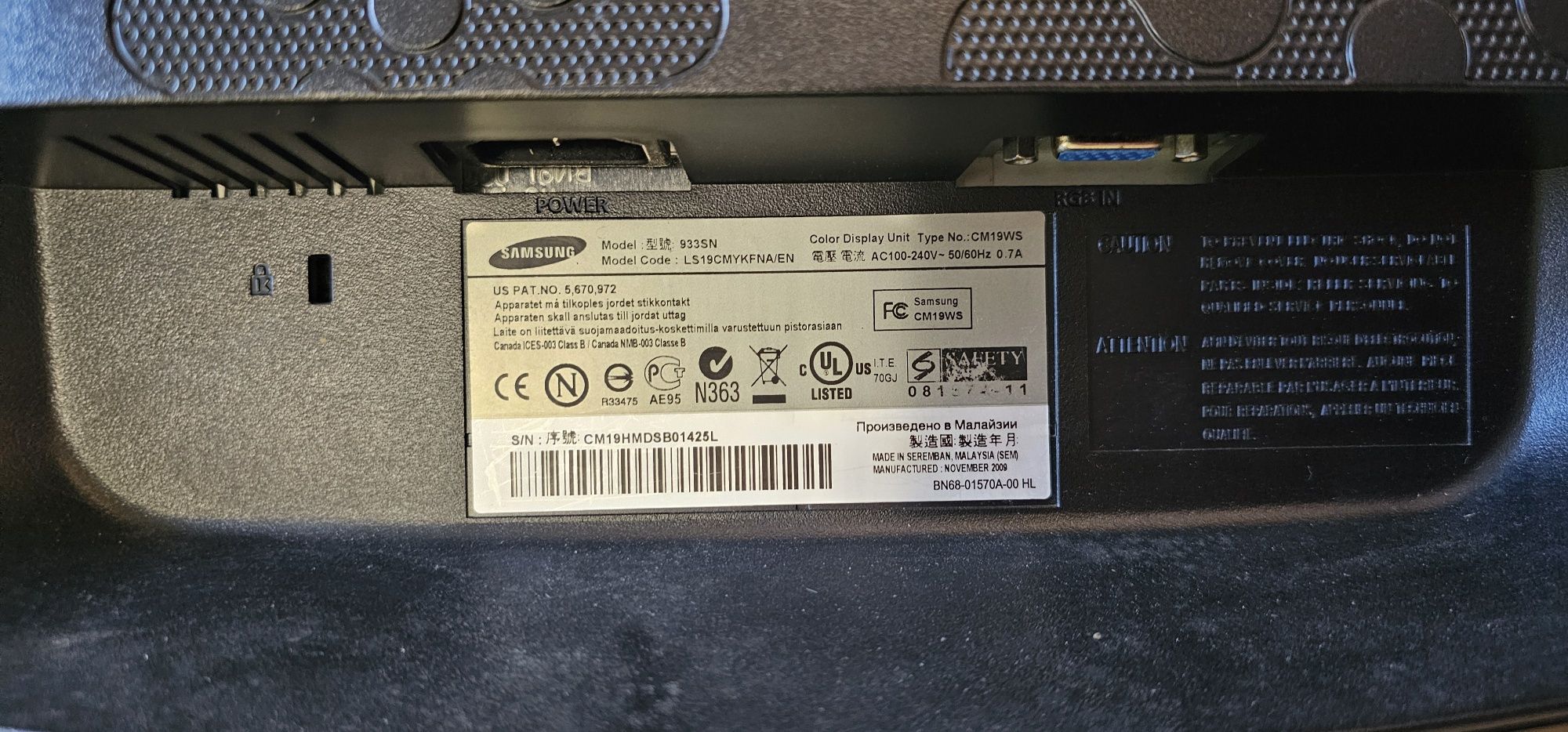 Monitor samsung 19 cali