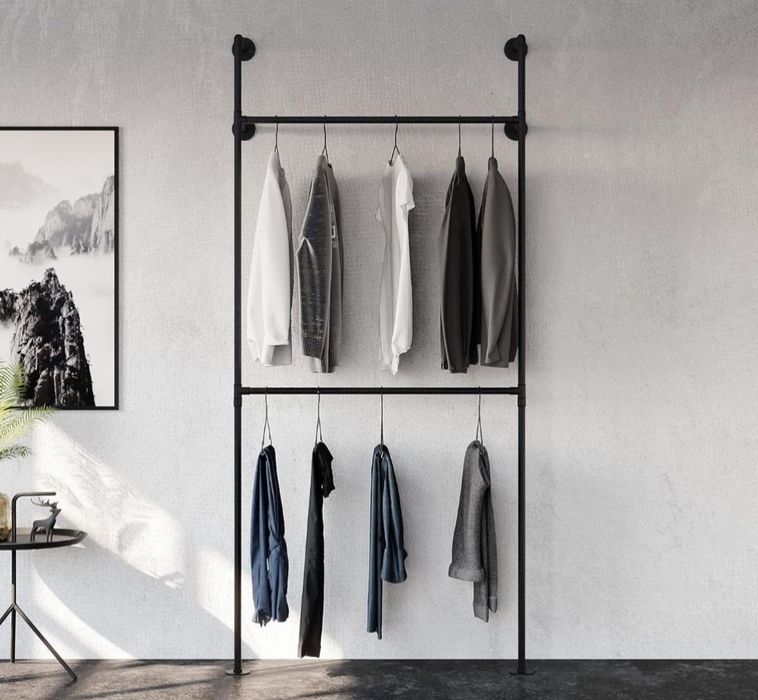 Pamo drążek uchwyt na ubrania Industrialny Loft Design KIM I Double