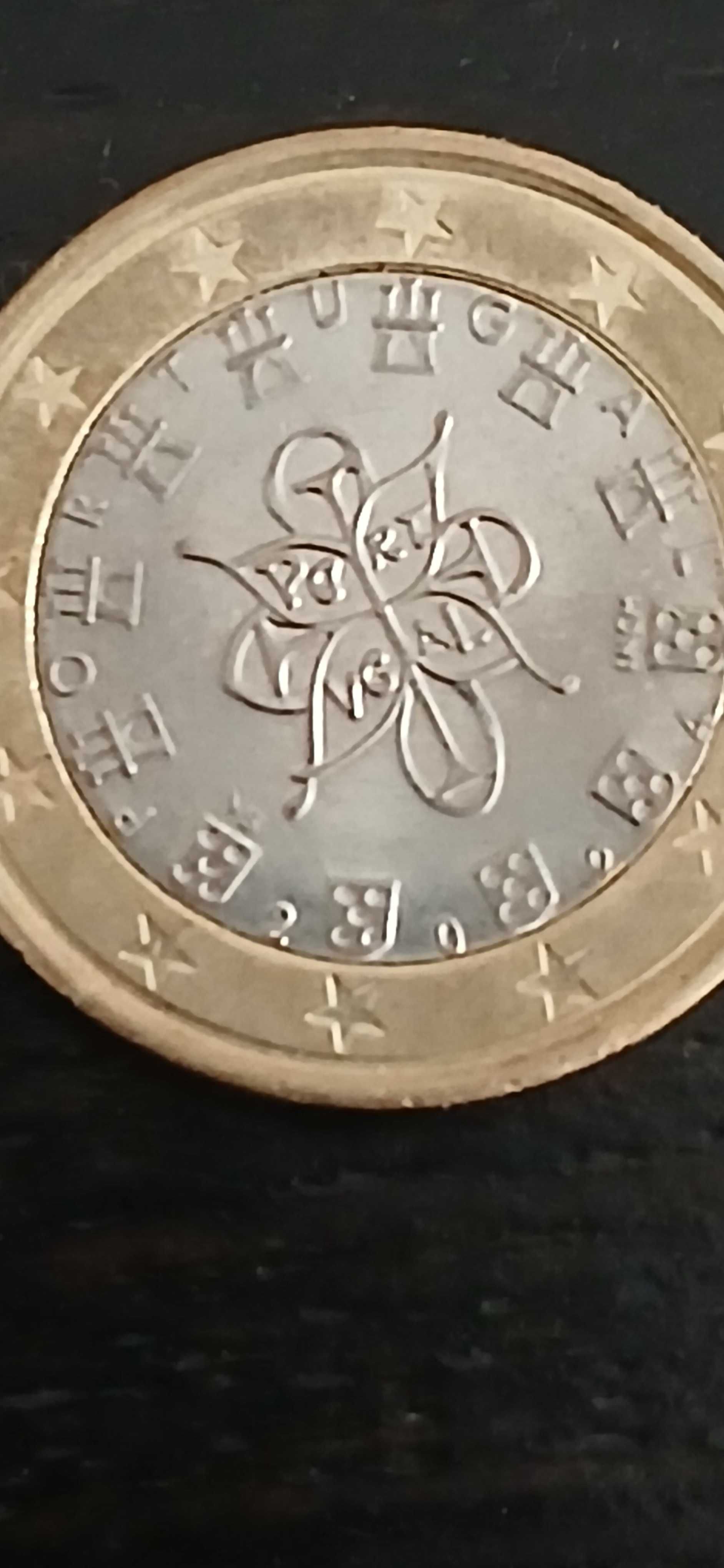 Moeda 1€ de 2024 Portugal  errocunhagem data