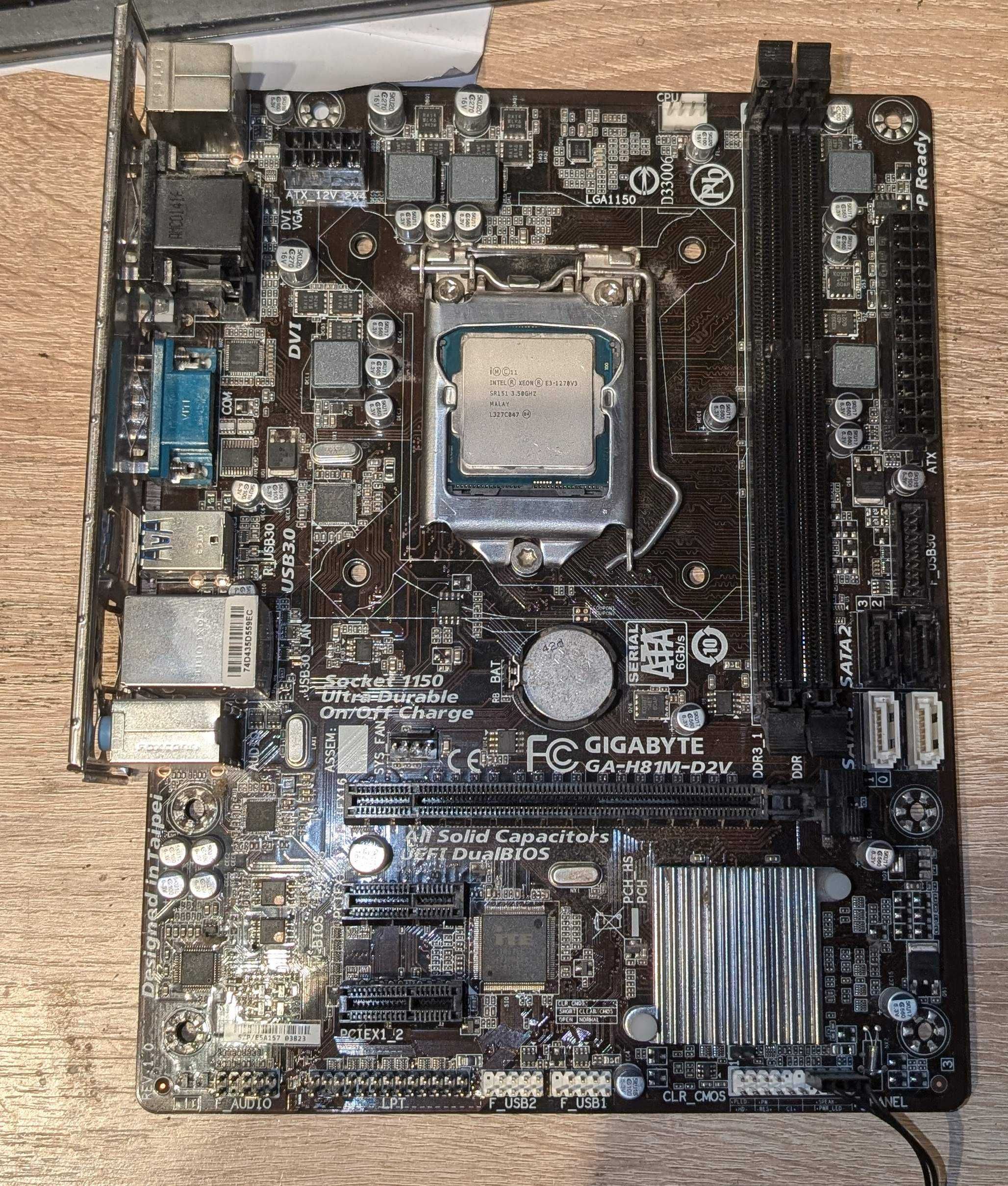 ga-h81m-d2v (rev. 1.0) + XEON E3-1270V3