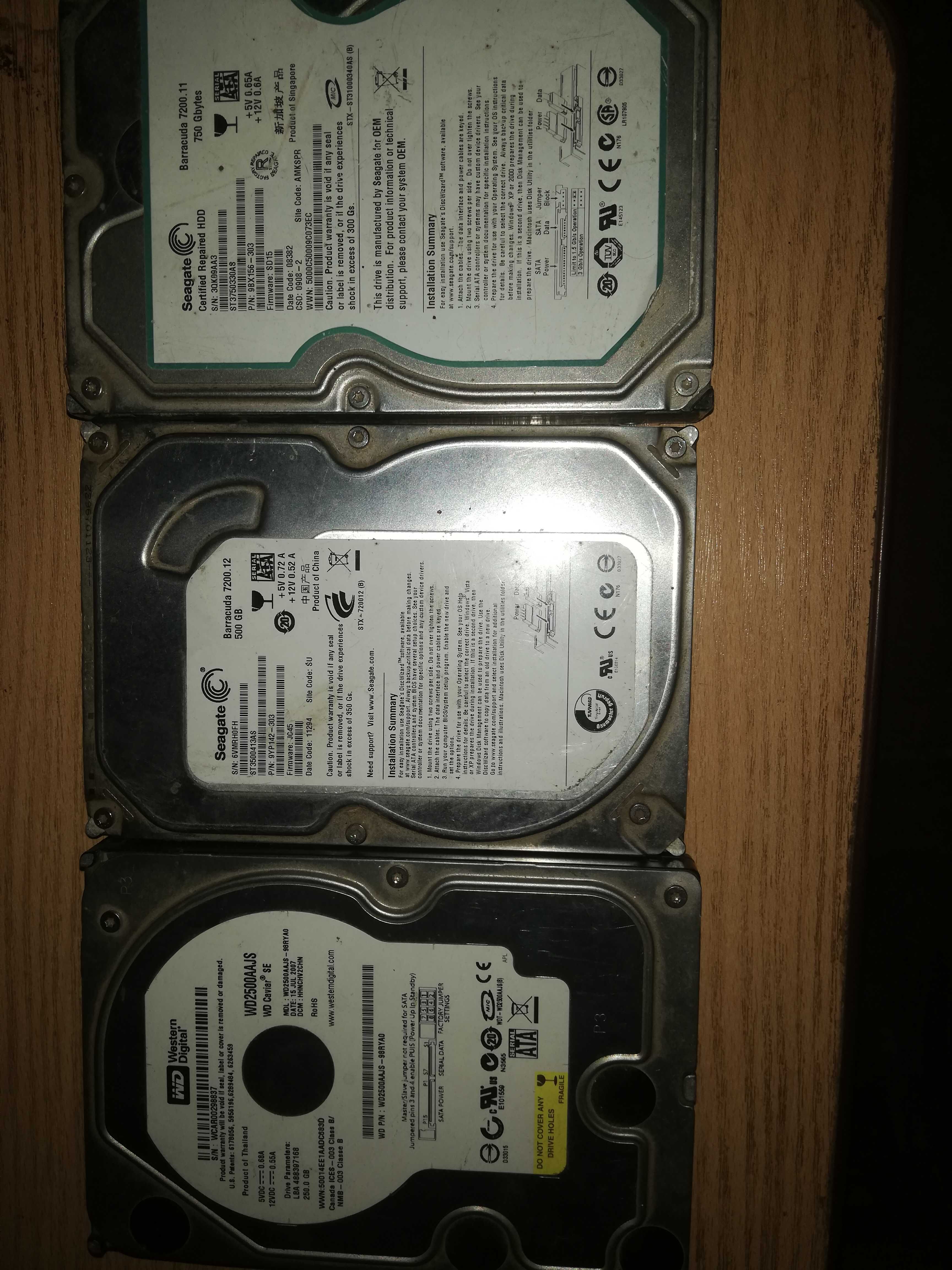 Жорсткі диски, жёсткие диски,ssd,250gb,500gb, 750gb