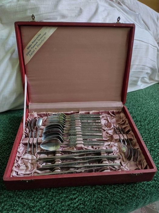 Zestaw sztućców PRL - 24 elementy w pudełku - ROSTFREI