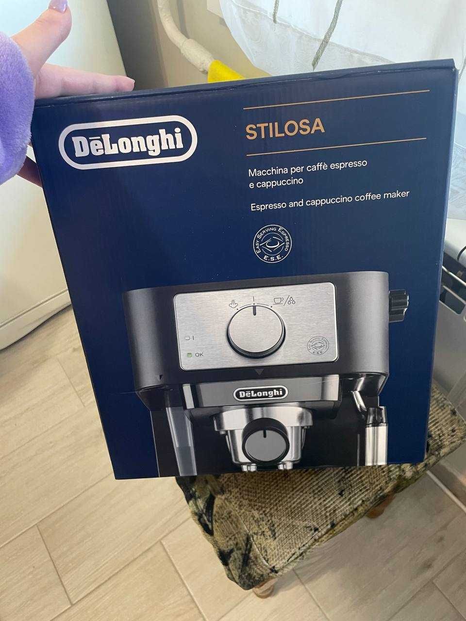 Кавоварка ріжкова delonghi ec 260 bk з гарантією