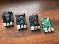 Мікрокомп'ютери 4шт Raspberry Pi 3 Model B+ і корпуси-радіатори 3шт