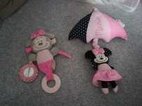Zawieszka niemowlęca pozytywka oraz grzechotka Myszka Minnie