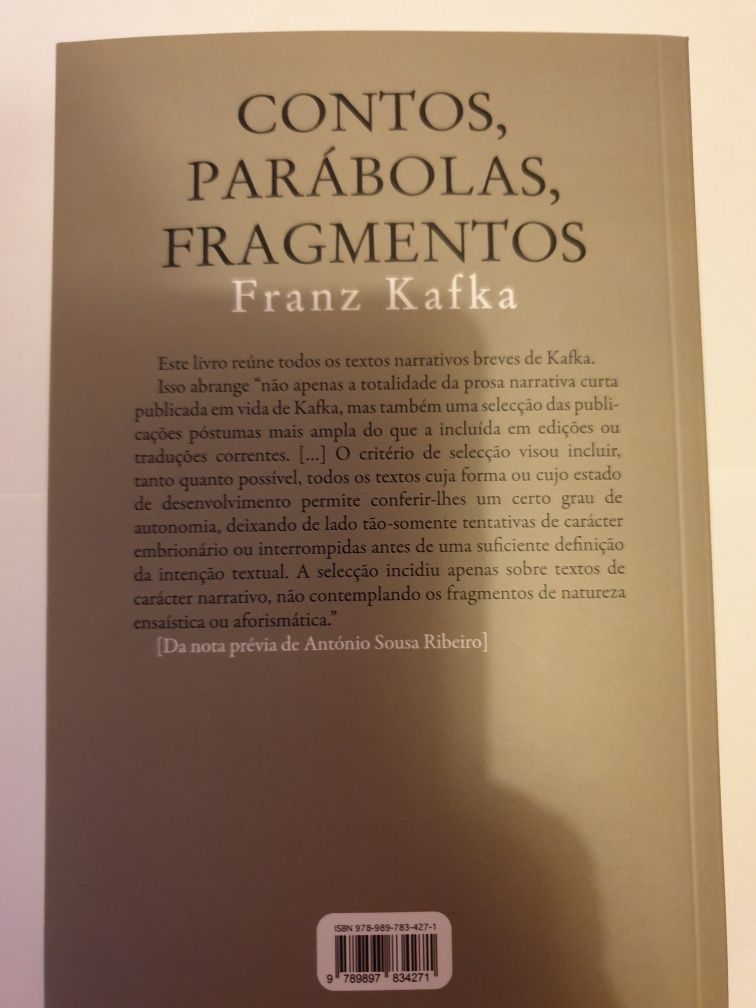 Franz Kafka-  Contos, Parábolas, Fragmentos  LIVRO NOVO