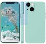 Etui iPhone 14 silikonowe + szkło hartowane Miękkie, kolor mięta