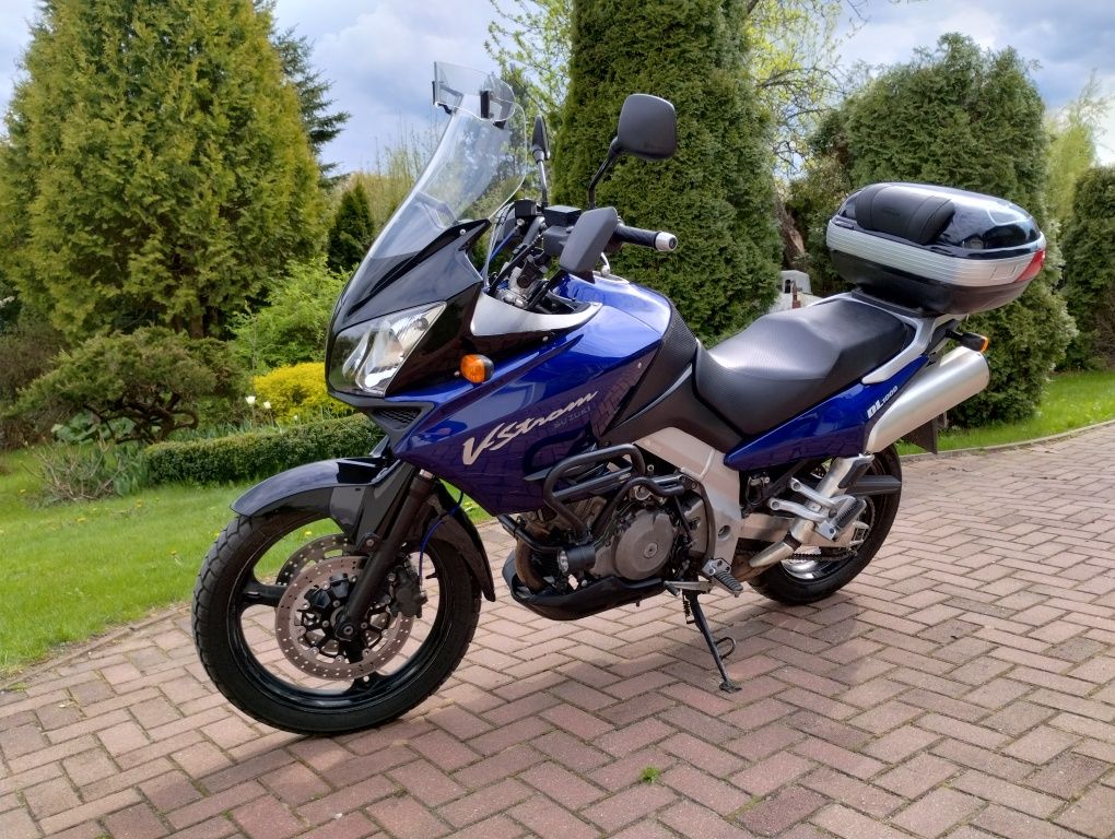 Suzuki DL1000 V-Strom Kufer ledy stalowy oplot, świeże opony gmole