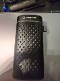 Manta bluetooth głośnik + powerbank  2w1 carbon