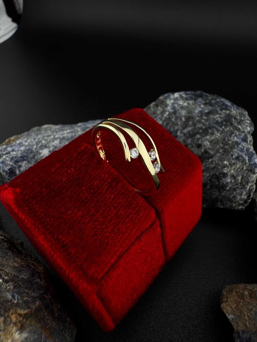 Złoty Pierścionek - Delikatny Wzór | JAK NOWY | 585 | 2.14g