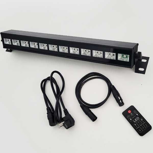 12-UV LED Bar 36W - ультрафіолетовий LED світильник + ІЧ-пульт