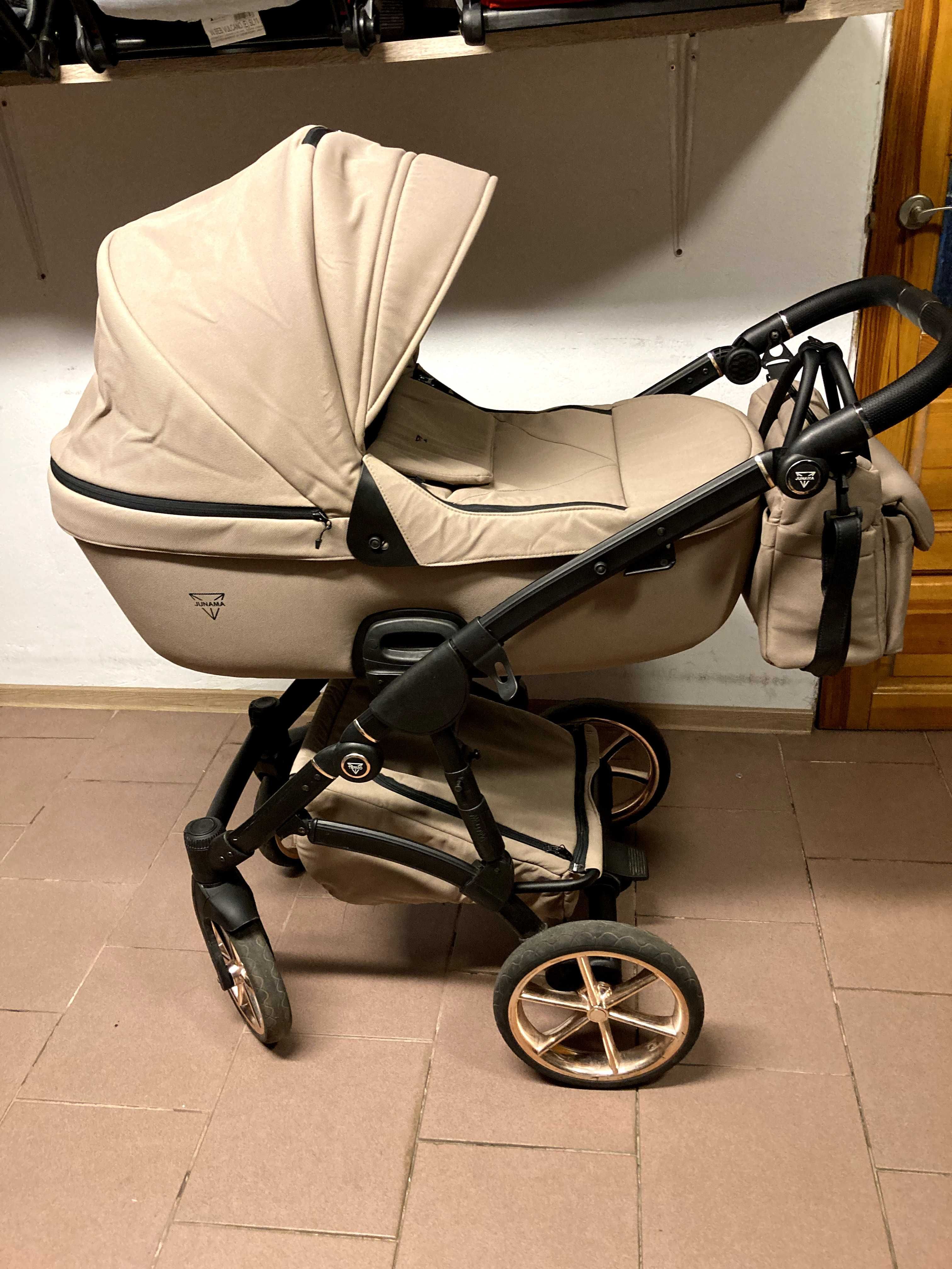 Wózek JUNAMA TERMO LINE TEX 2w1 / 3w1 / 4w1 z bazą Isofix  Beżowy