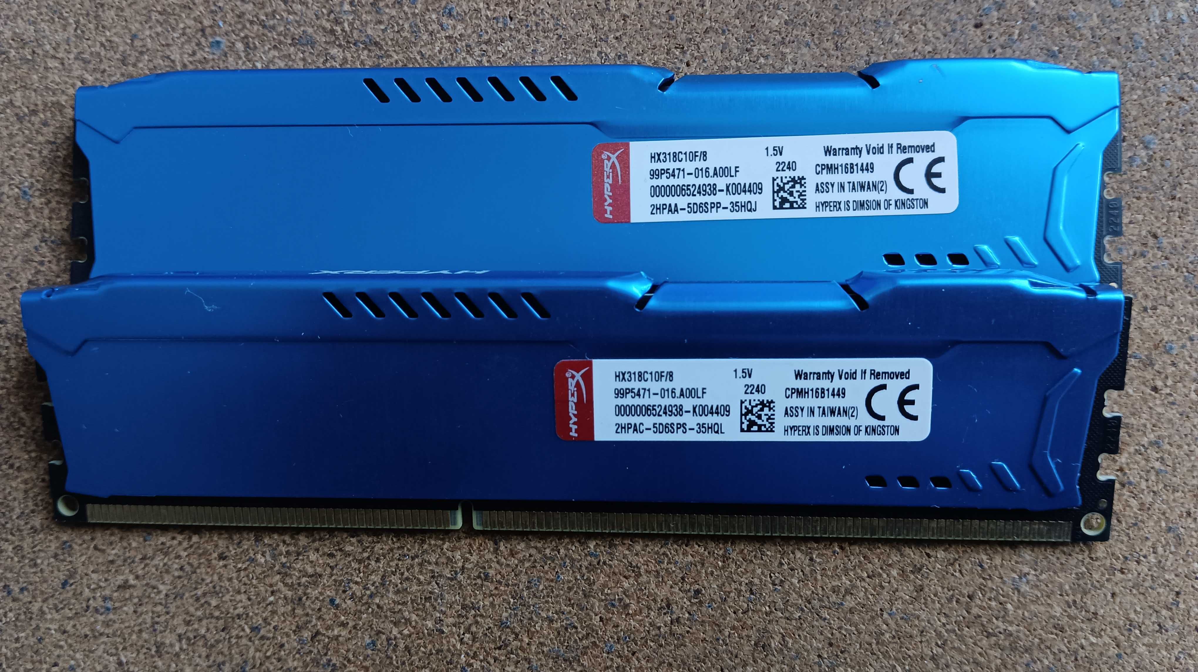 DDR3 HyperX Fury 8GB PC3-14900 оперативна пам'ять 1866MHz Blue - 8 Гб