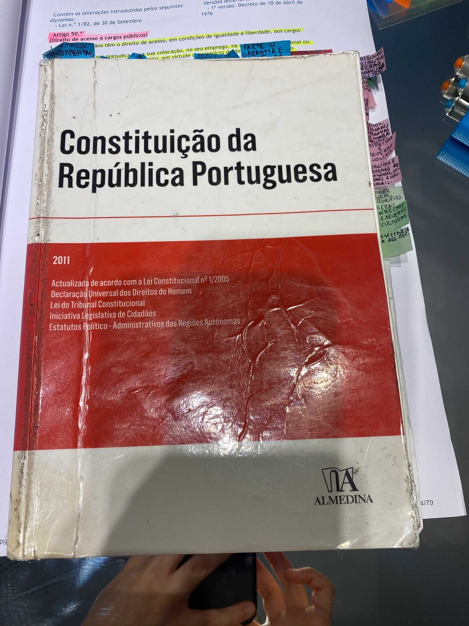 livro constituicao da republica portuguesa- almedina