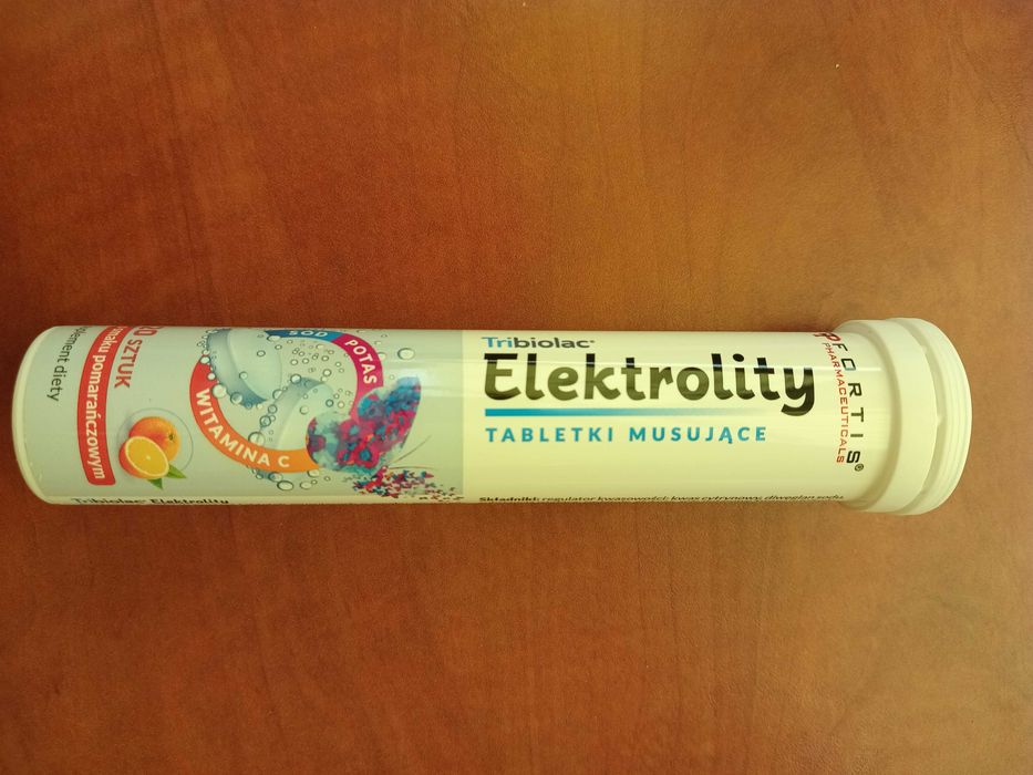 Tribiolac Elektrolity dla dorosłych sód, potas witamina C 20 tabletek
