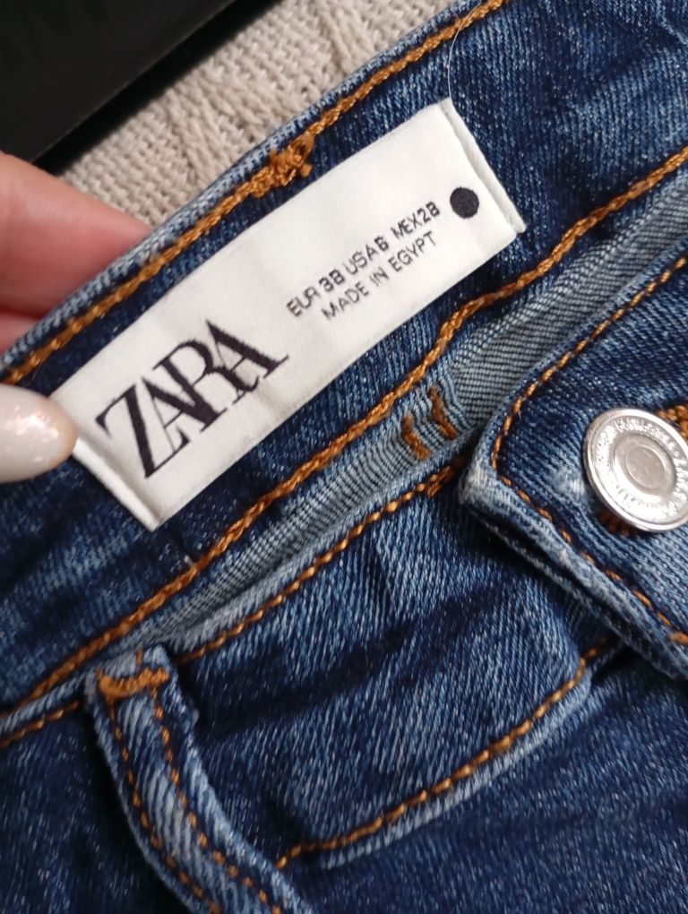 ZARA 38r ciemnoniebieski jeansy skinny