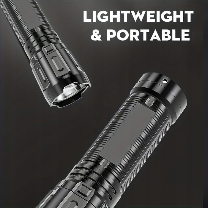 Kieszonkowa Latarka USB LED Ultra Jasna 9cm 3 Tryby Stroboskop Aku