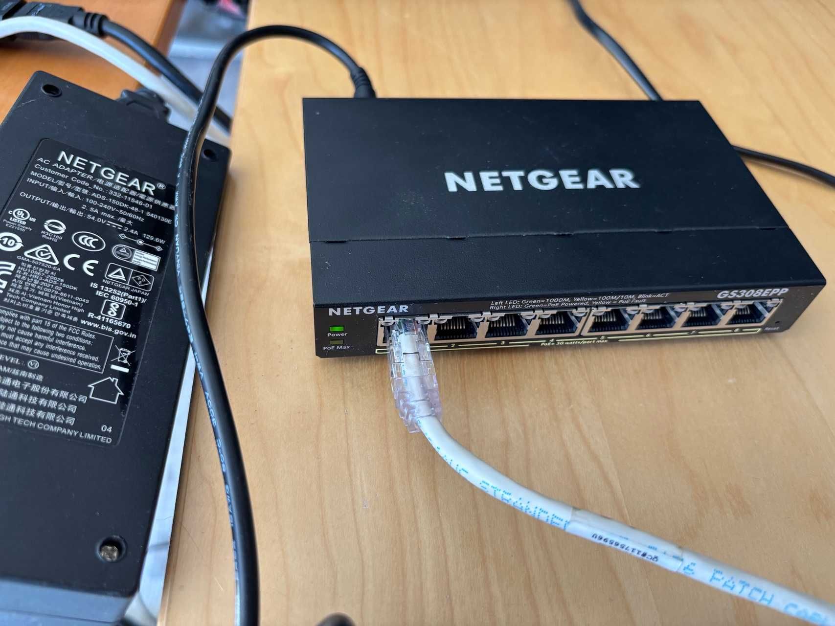 Switch Netgear GS308EPP Gigabit | VLANs | LACP | PoE+