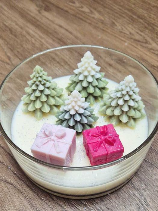 Świeca sojowa świąteczna ręcznie robiona