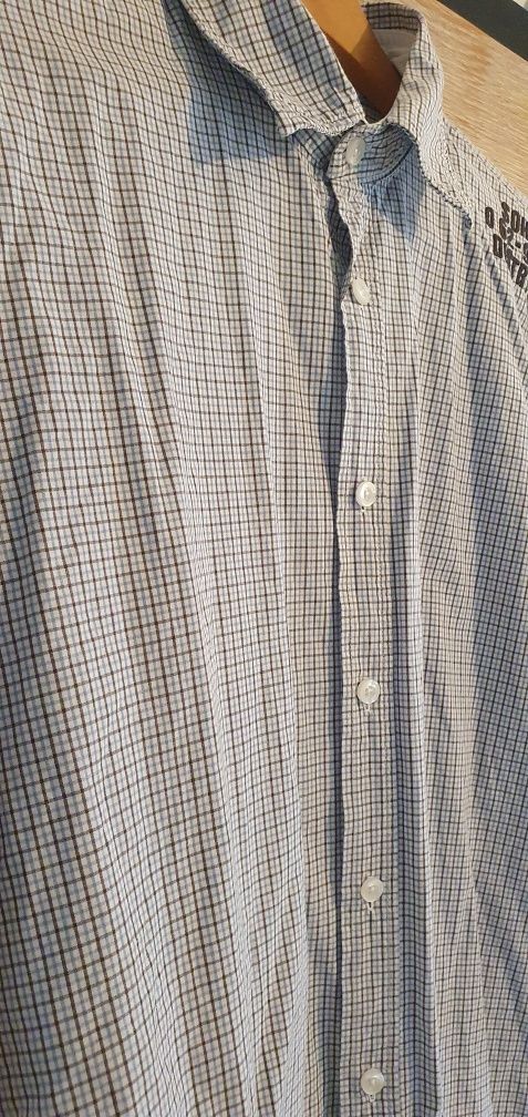 Tom Tailor koszula męska w kratę z nadrukiem rozm L