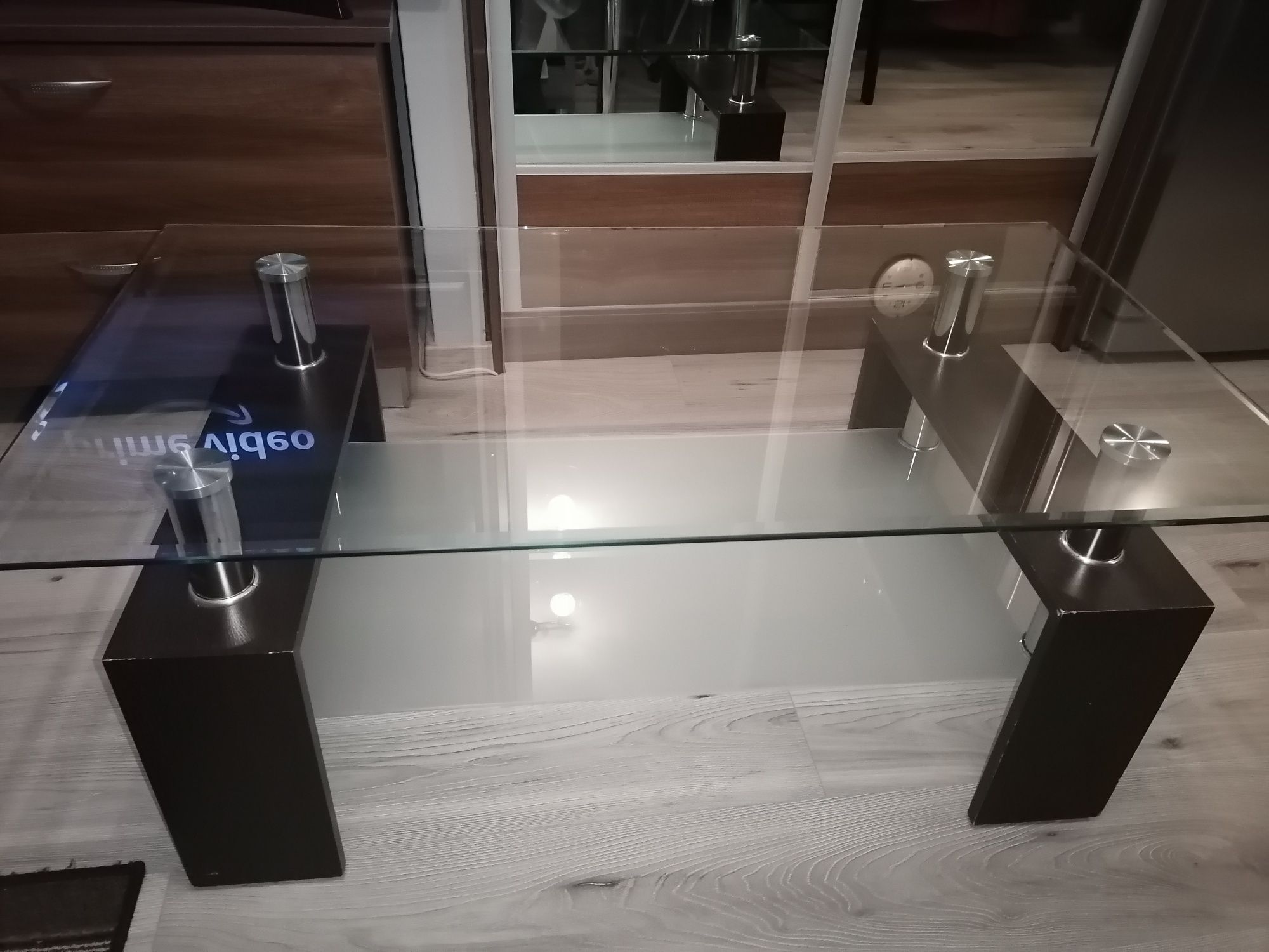 Stół ława szklana 110cm/60cm/wysokość 45cm