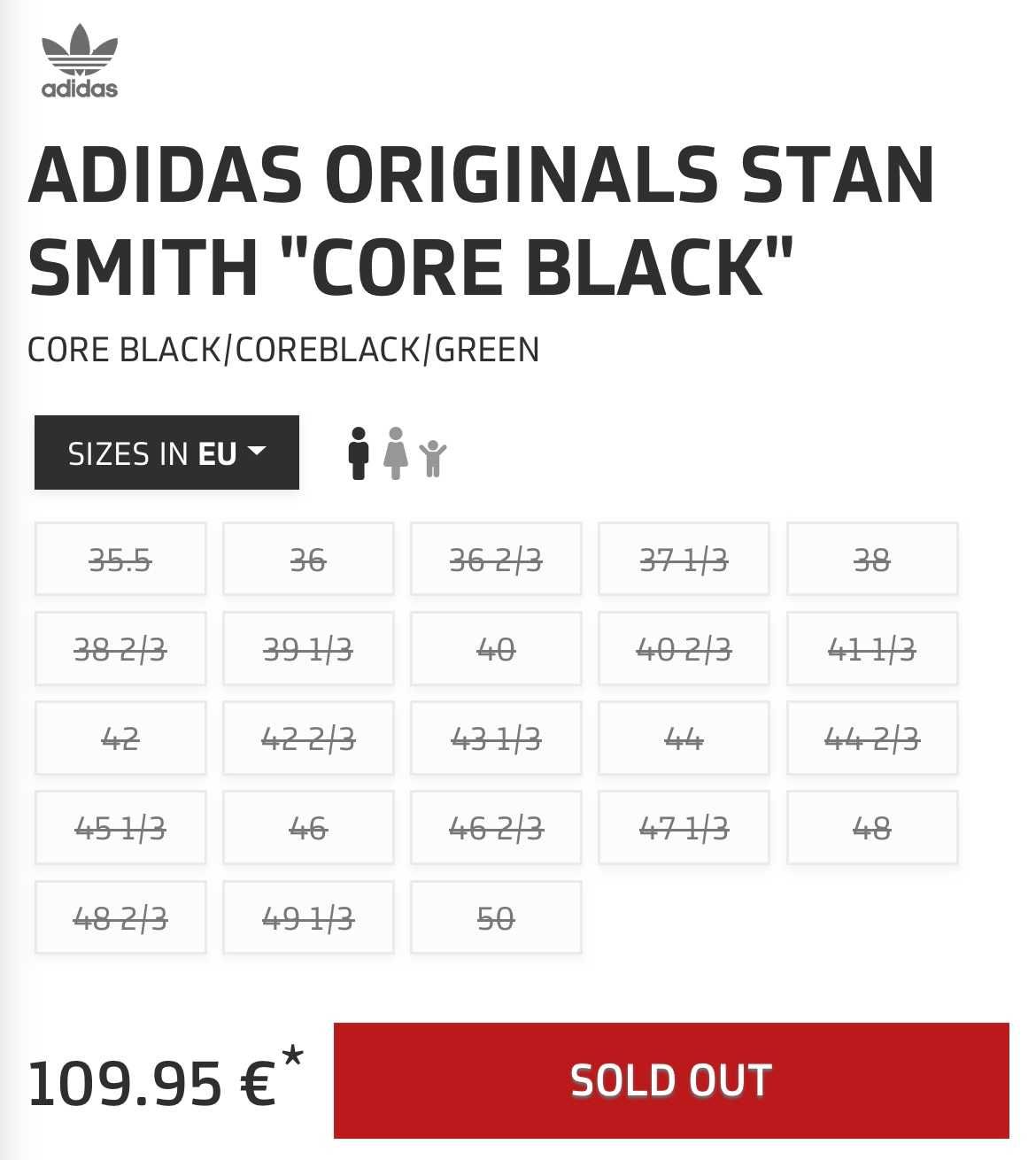 Adidas originals stan smith “core black”