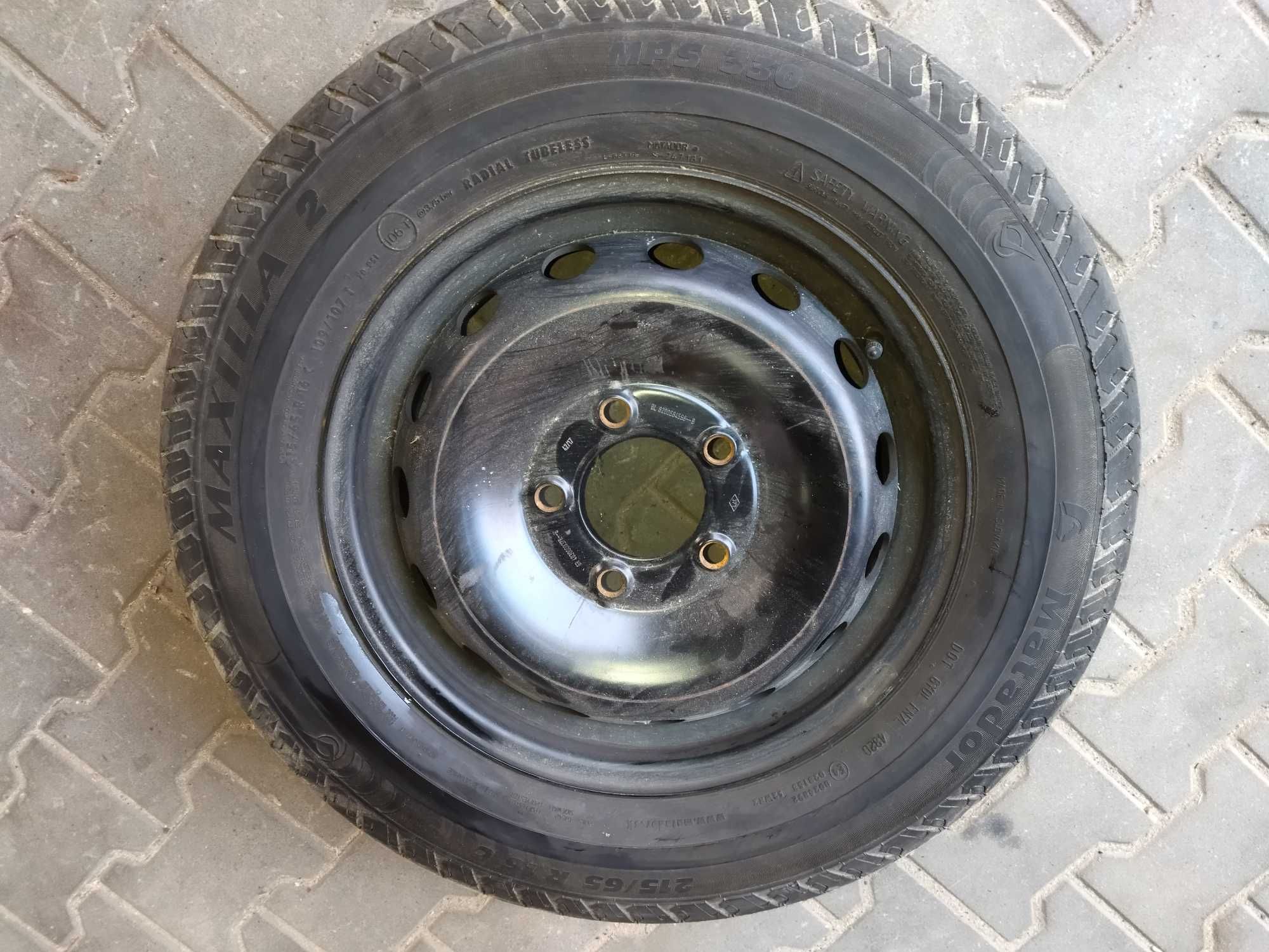 koło opona z felgą 215/65 R16C renault master koła opony